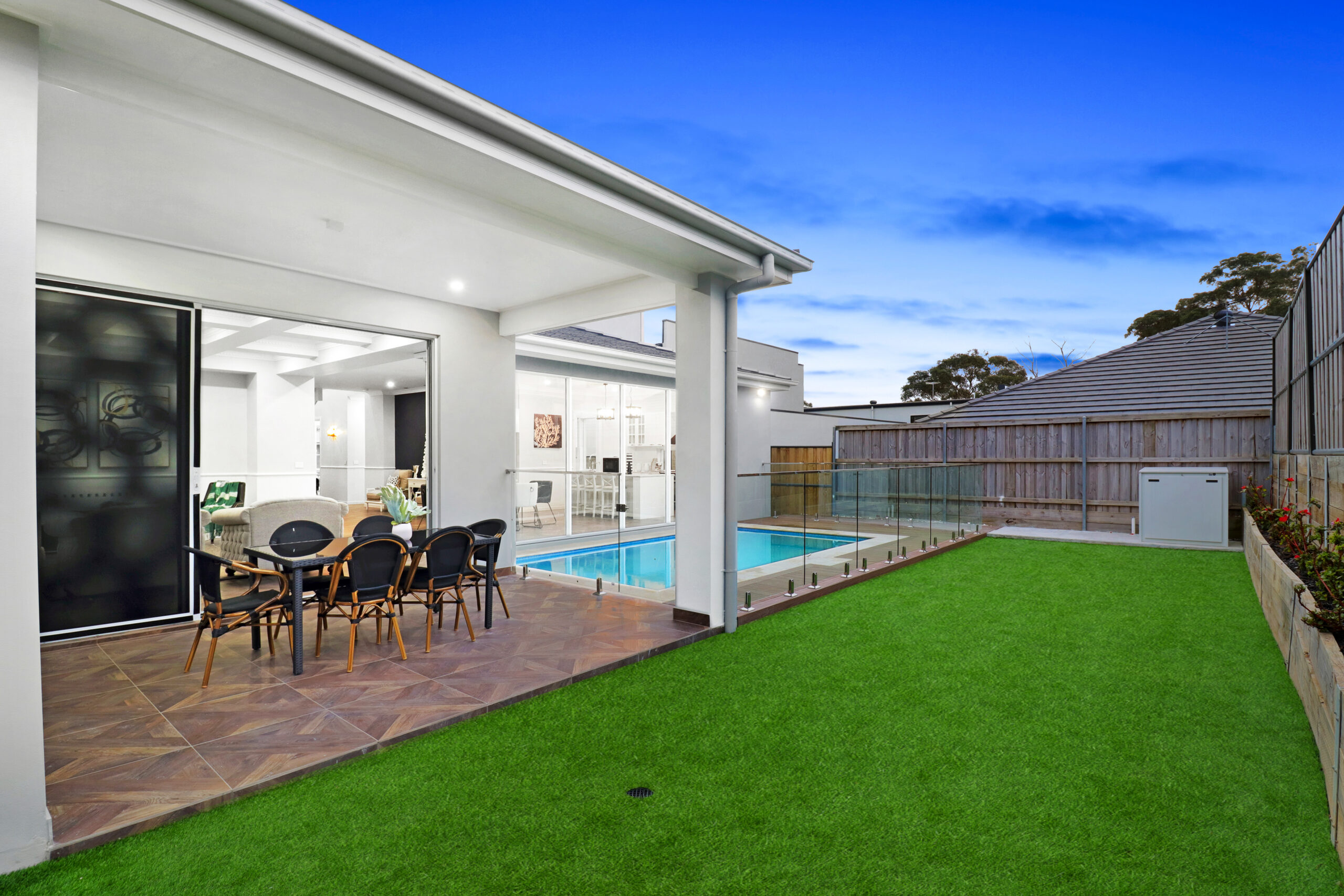 Outdoor entertaining of Deepwater Circuit, North Kellyville, built by Dream Homes Custom Build